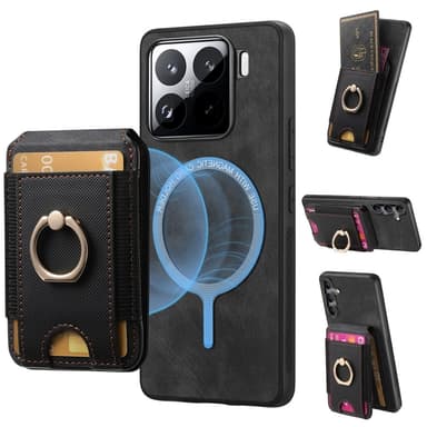 SKALO Xiaomi 15 2-i-1 Magnetisk korthållare Skal - Svart