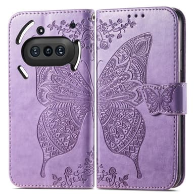 SKALO Nothing Phone (3a) 5G Mandala Butterfly Plånboksfodral - Lila