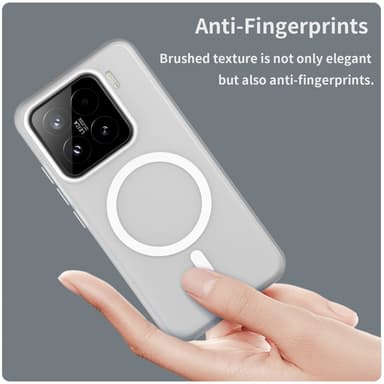SKALO Xiaomi 15 Matt Translucent Hybrid Skal - Vit