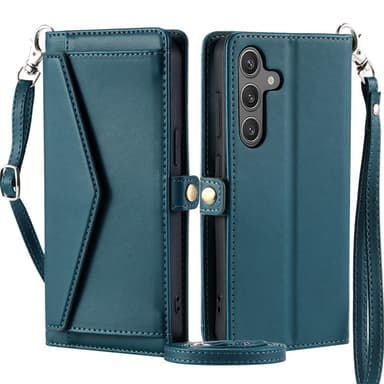 SKALO Samsung A56 5G PU-Läder Envelope Plånboksfodral - Grön