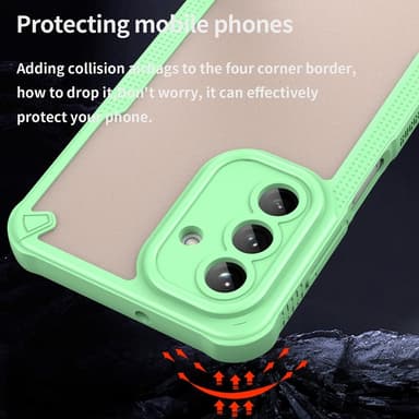 SKALO Samsung A26 5G Armor Hybrid Frosted Skal - Grön