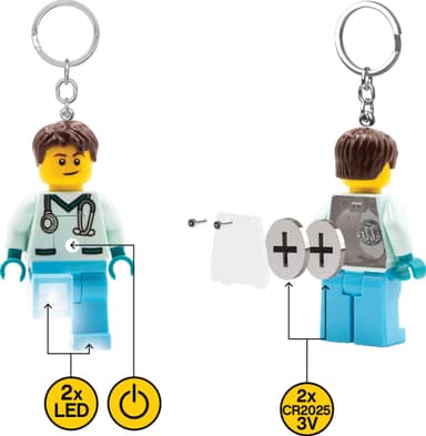 LEGO LED nyckelkedja (doctor)