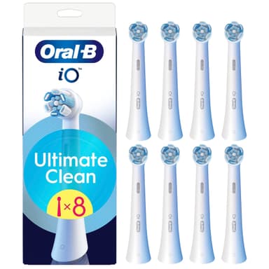 Oral-B iO Ultimate Clean tandborstrefill 778435 8st (vit)