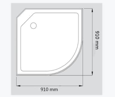 Duschkabin Aurora - 90 x 90 x 195 cm