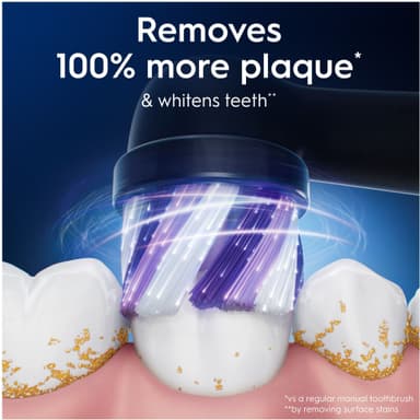 Oral-B iO Radiant White tandborstrefill 457118 3st (svart)