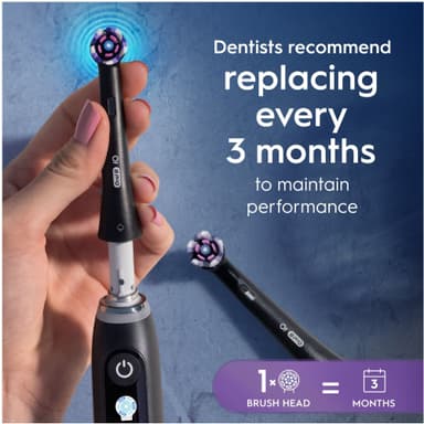 Oral-B iO Radiant White tandborstrefill 457118 3st (svart)