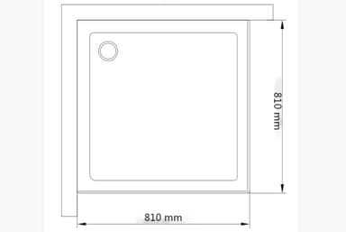 Duschkabin Jasmine - 80 x 80 x 195 cm