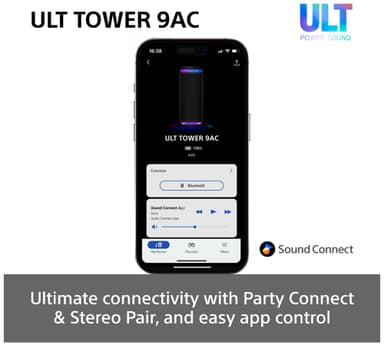 Sony ULT Tower 9AC partyhögtalare (svart)