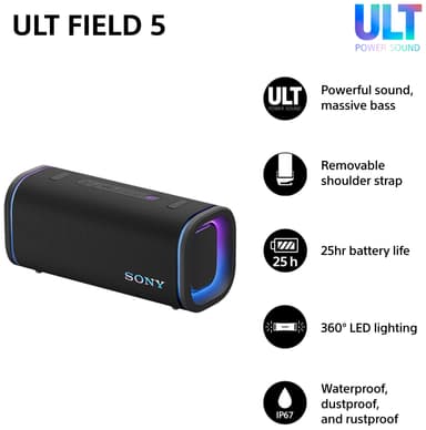 Sony ULT Field 5 bärbar högtalare (svart)