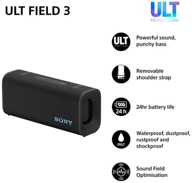 Sony ULT Field 3 bärbar högtalare (svart)