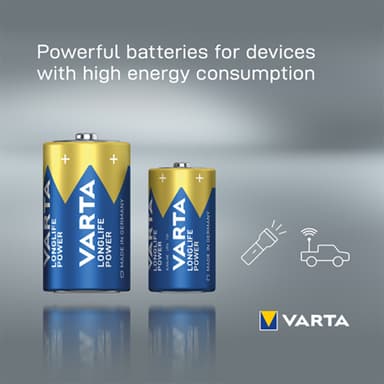 Varta Longlife Power D batteri (2-pack)