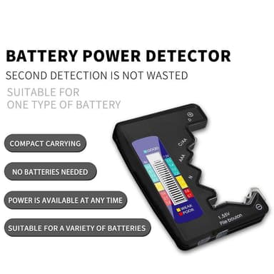 Universal Batteritestare för C/AA/AAA/D/N/9V/6F22/1.55V