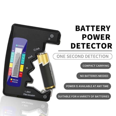 Universal Batteritestare för C/AA/AAA/D/N/9V/6F22/1.55V