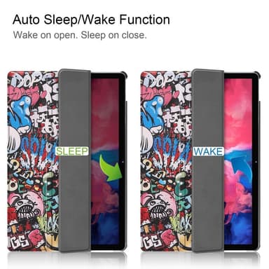 Tri-fold Fodral till Lenovo Tab P11 TB-J606F - Graffiti