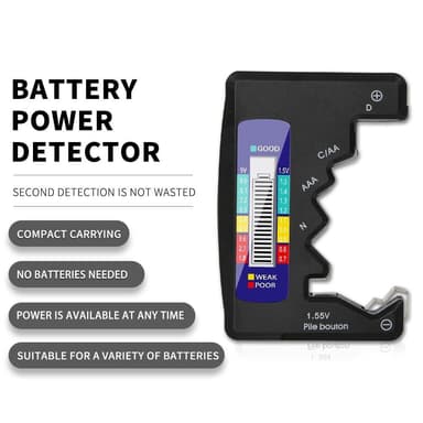 Universal Batteritestare för C/AA/AAA/D/N/9V/6F22/1.55V