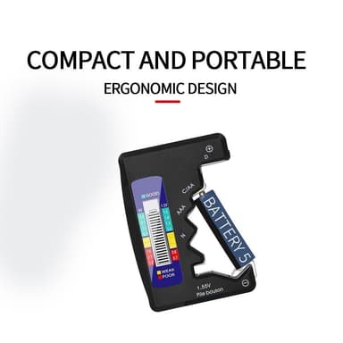 Universal Batteritestare för C/AA/AAA/D/N/9V/6F22/1.55V