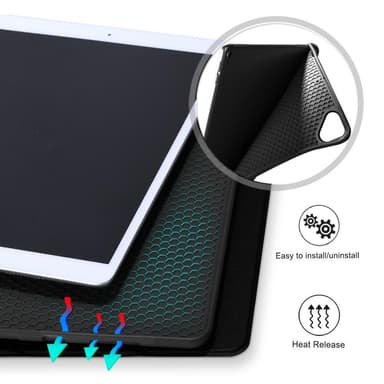 Apple iPad 10.2 2019/2020/2021 Slim fit tri-fold fodral - Svart
