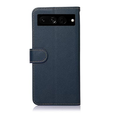 KHAZNEH Plånboksfodral till Google Pixel 7 Pro - Blå/Brun