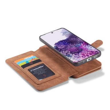 CASEME Samsung Galaxy S20 Ultra Retro läder plånboksfodral - Brun