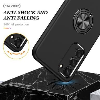 Samsung Galaxy S23 Hybrid skal med Finger Ring - Svart