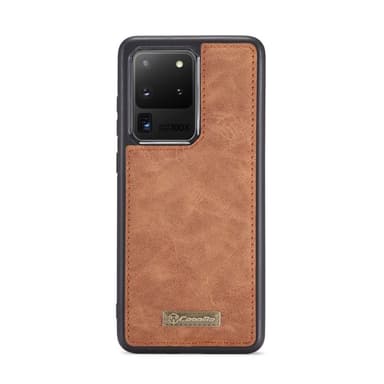 CASEME Samsung Galaxy S20 Ultra Retro läder plånboksfodral - Brun