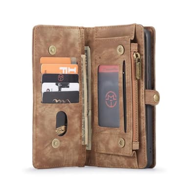CASEME Samsung Galaxy S20 Ultra Retro läder plånboksfodral -Brun