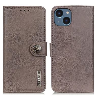 KHAZNEH iPhone 15 Plus Plånboksfodral - Grå