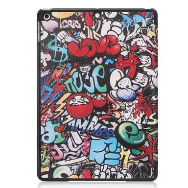 Apple iPad 10.2 Slim fit tri-fold fodral - Graffiti Pattern