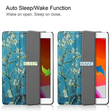 Apple iPad 10.2 2021/2020/2019 Slim fit tri-fold fodral - Flower
