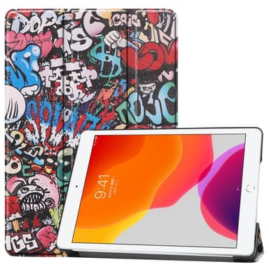 Apple iPad 10.2 Slim fit tri-fold fodral - Graffiti Pattern
