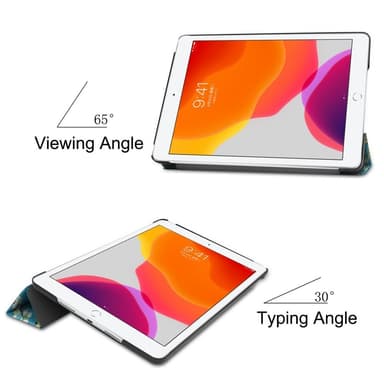 Apple iPad 10.2 2021/2020/2019 Slim fit tri-fold fodral - Flower