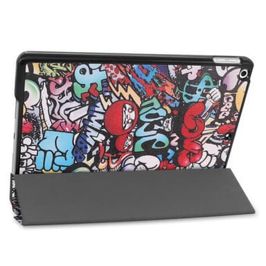 Apple iPad 10.2 Slim fit tri-fold fodral - Graffiti Pattern