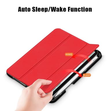 Apple iPad mini 6 (2021) Slim Fit Fodral Wake / Sleep - Röd