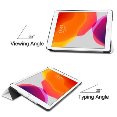 Apple iPad 10.2 2021/2020/2019 Slim fit tri-fold fodral - Vit