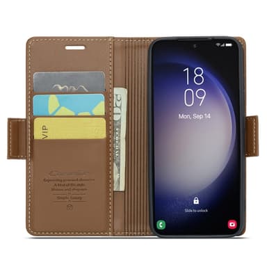 CASEME Plånboksfodral Samsung Galaxy S24 - Brun