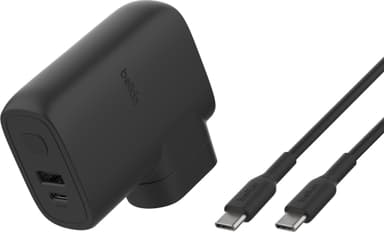 Belkin BoostCharge 25W hybridväggladdare + 5000mAh powerbank (svart)