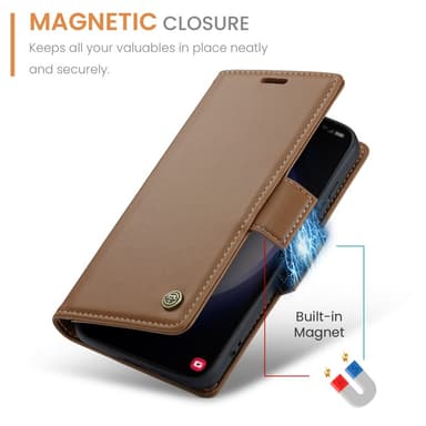 CASEME Plånboksfodral Samsung Galaxy S24 - Brun
