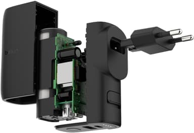 Belkin BoostCharge 25W hybridväggladdare + 5000mAh powerbank (svart)