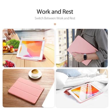 DUX DUCIS Domo Apple iPad 10.2 2021/2020-2019 fodral Tri-Fold Rose Gold