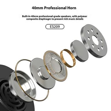LENOVO Trådlösa Over-Ear hörlurar Vikbara Heavy Bass Bluetooth Headset - Vit