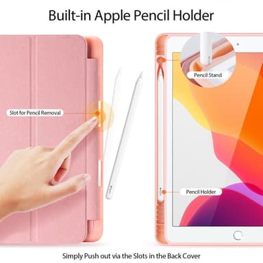 DUX DUCIS Domo Apple iPad 10.2 2021/2020-2019 fodral Tri-Fold Rose Gold