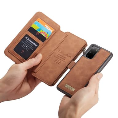 CASEME Samsung Galaxy S20 Plus Retro läder plånboksfodral - Brun