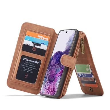 CASEME Samsung Galaxy S20 Plus Retro läder plånboksfodral - Brun