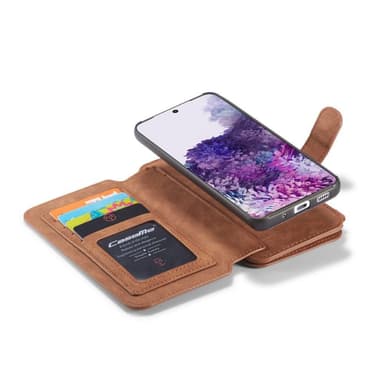 CASEME Samsung Galaxy S20 Plus Retro läder plånboksfodral - Brun