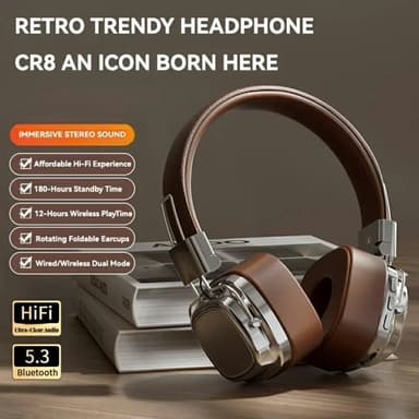 Bluetooth HiFi Sound Over Ear-hörlurar Brusreducering Trådlöst Headset - Svart