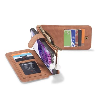 CASEME Samsung Galaxy S20 Plus Retro läder plånboksfodral - Brun