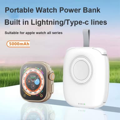 USB-C / Lightning / Trådlös 5000mAh bärbar Power Bank