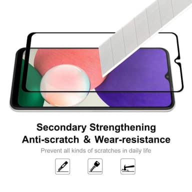 Samsung Galaxy A22 5G HAT PRINCE Heltäckande Härdat glas Svart
