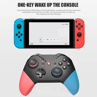 Kompatibel med Nintendo Switch trådlös spelkontroll Vibrationsdesign - Blå+Röd