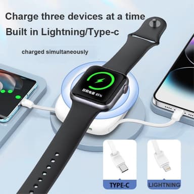 USB-C / Lightning / Trådlös 5000mAh bärbar Power Bank